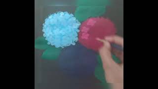 Easy Acrylic Painting for Beginners💐/Hydrangea Painting Technique
