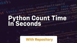 python count time in seconds