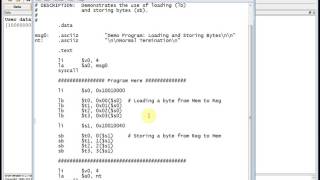 MIPS #17: Load Byte, Store Byte