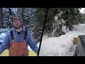 plowing a half mile long driveway in the north idaho woods