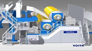 Voith paper production process Graphic paper machine for light-weight coated paper (LWC) (EN)