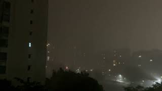 #狂风暴雨电闪雷鸣 #狂风暴雨加冰雹 #广州冰雹 #暴雨下的广东人