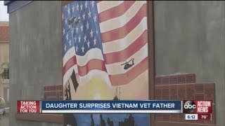 Daughter surprises her father, a Vietnam veteran