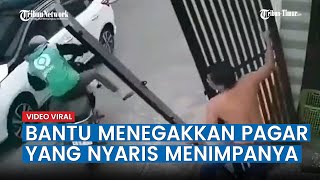 Ngeri, Video Driver Ojol Nyaris Ketiban Pagar, Endingnya Bikin Takjub