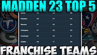 These Are The Top 5 Teams To Rebuild/Use In Madden 23 Franchise...