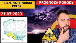 Opady konwekcyjne. Ogólnie przyjemna pogoda.. #Prognozapogody 21.07