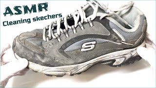 ASMR | Cleaning SKECHERS Running shoes | How to Clean SKECHERS | Clean sport shoes | 4K