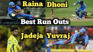 Top 10 Best Run Outs By Indian Players MS Dhoni, Raina, Yuvraj, Jadeja & Kaif In Cricket History