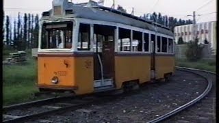 1995.07.01. Selejt UV villamosok (3219-3220) kitolva a 44-es villamos Rákospatak hurokba