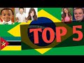 Top 5 brasileiros 🇧🇷 mais famosos em Moçambique 🇲🇿 África