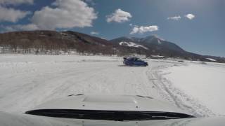 女神湖氷上ドライブ  GDBを追走 GoPro HERO3+ Black Edition　Subaru Impreza WRX RA