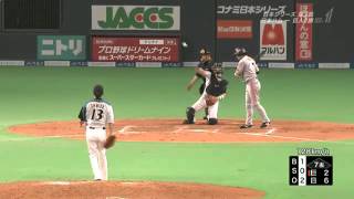 2012 NPB 日本シリーズ Game3 石井裕也 三者連續三振