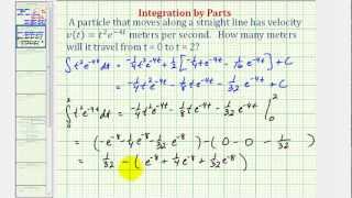 Ex: Integration by Parts Twice Application (t^2*e^(-mx))