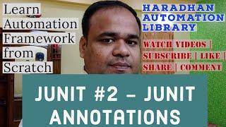 JUnit#2 - Basic JUnit 4 Annotations