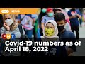 Covid-19 numbers as of April 18, 2022