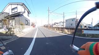 360°ノーカット動画　＃１　名鉄犬山線下小田井～中小田井　自転車で並走　RICHO 　THETA　SC2