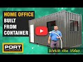 Home Office built from Shipping Container