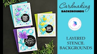 Card Making Backgrounds - Layered Stencil Background
