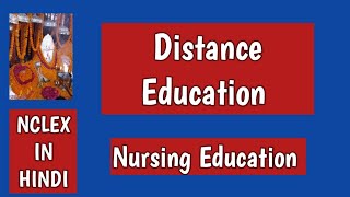 Distance Education/NURSING Education