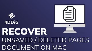 [3 Ways] How to Recover Unsaved or Deleted Pages Document on Mac|2022 #mac #4k #recoverdeletedfiles