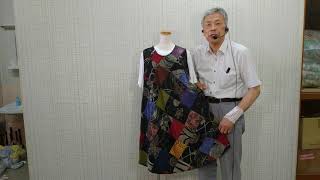 パッチワークワンピースの説明です徳島呉服寝具洋服タオルギフト山善