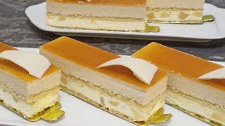 Gâteau Williams caramel poire  تطبيق الدرس الثاني من الباتيسري العالمية