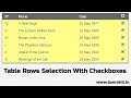 Table Rows Selection With Checkboxes Inspired by Gmail