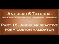Angular reactive form custom validator