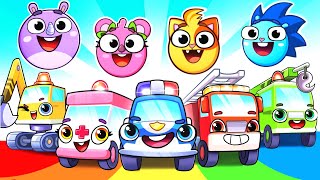 Five Toy Cars Become Giant Song 🚗 | Funny Kids Songs And Nursery Rhymes