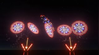 【新FWsim/4K】Avengers ～Main on End～ Music Fireworks　#シミュレーション花火