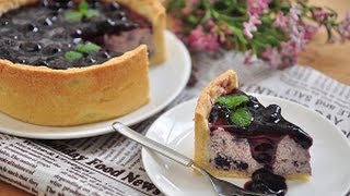 藍莓乳酪塔。blueberry cheese tart