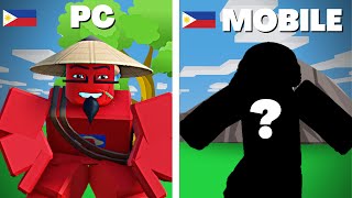 I FOUND The BEST Filipino MOBILE PLAYER in Roblox Bedwars..