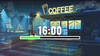 25/5 Pomodoro Timer | Cozy Coffee Shop with lofi for Studying and Relaxing 🌧️ | 2 x 25 min (4K)