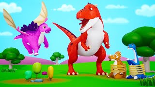 Flying Dinosaur VS Giant Allosaurus | Stegosaurus saves their dinosaur friends | Crazy Dinosaurs