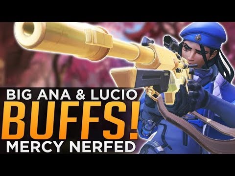 Overwatch: HUGE Ana & Lucio BUFFS! - Mercy NERFED! - YouTube