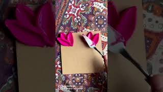 Tulips | Impasto thick acrylic painting | Pink | Art tutorial DIY