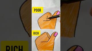 Poor ya Rich 🤑 which is your hand show #shorts #youtubeshorts #trending #art #satisfying