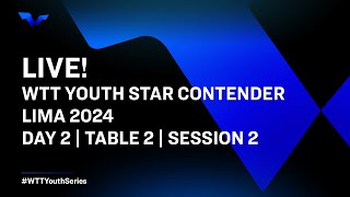 LIVE! | T2 | Day 2 | WTT Youth Star Contender Lima 2024 | Session 2