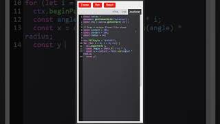 HTML Canvas Flower | HTML CSS JavaScript