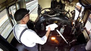 Footplate ride on K&ESR's Nydkvist och Holm, NSB 21c 2-6-0 No. 376 'Norwegian' on Tenterden bank.