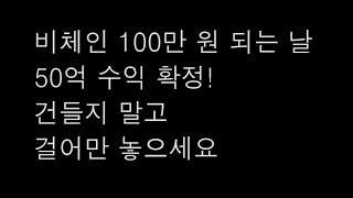 구독자 질의 답변 : 비체인 100만 원 되는 날이 언제에요?