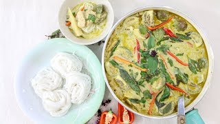Thai Green Curry with Chicken ขนมจีนแกงไก่ - Episode 185