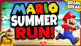 Mario Summer Run | Summer Brain Breaks For Kids | Summer Games For Kids | GoNood
