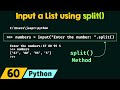 Input a List using split() Method in Python