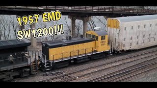 Ex-CN 1957 EMD SW1200 on NS Train 148 into Conway Terminal w/ Yard \u0026 Crew Audio for Shove Permission