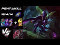 JUNGLE Kha'Zix vs Vi [PENTAKILL] - NA Grandmaster Patch 14.9