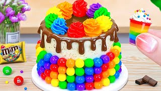 Top OREO Rainbow Fondant Cake Decorating 😍 M\u0026M Chocolate Miniature Cake Recipes 🌈 Petite Mastery