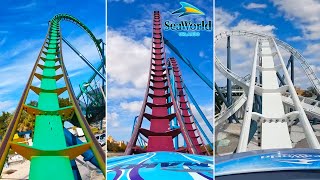 EVERY Roller Coaster at SeaWorld Orlando | On-Ride POVs 4K