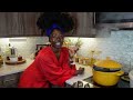 making haitian djon djon and griot cooking for my husband kristline s show ep 10