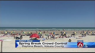 Spring Break crowd control at Daytona Beach